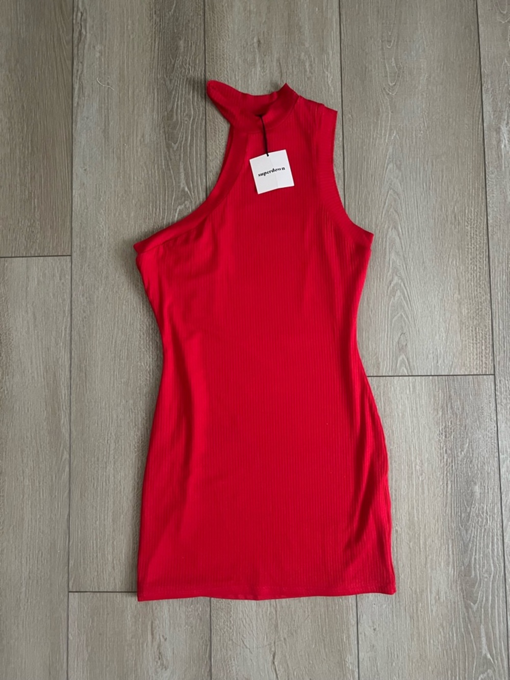 NWT Superdown from Revolve Charlotte Red One-Shoulder Mini Dress Sz M - Picture 3 of 6